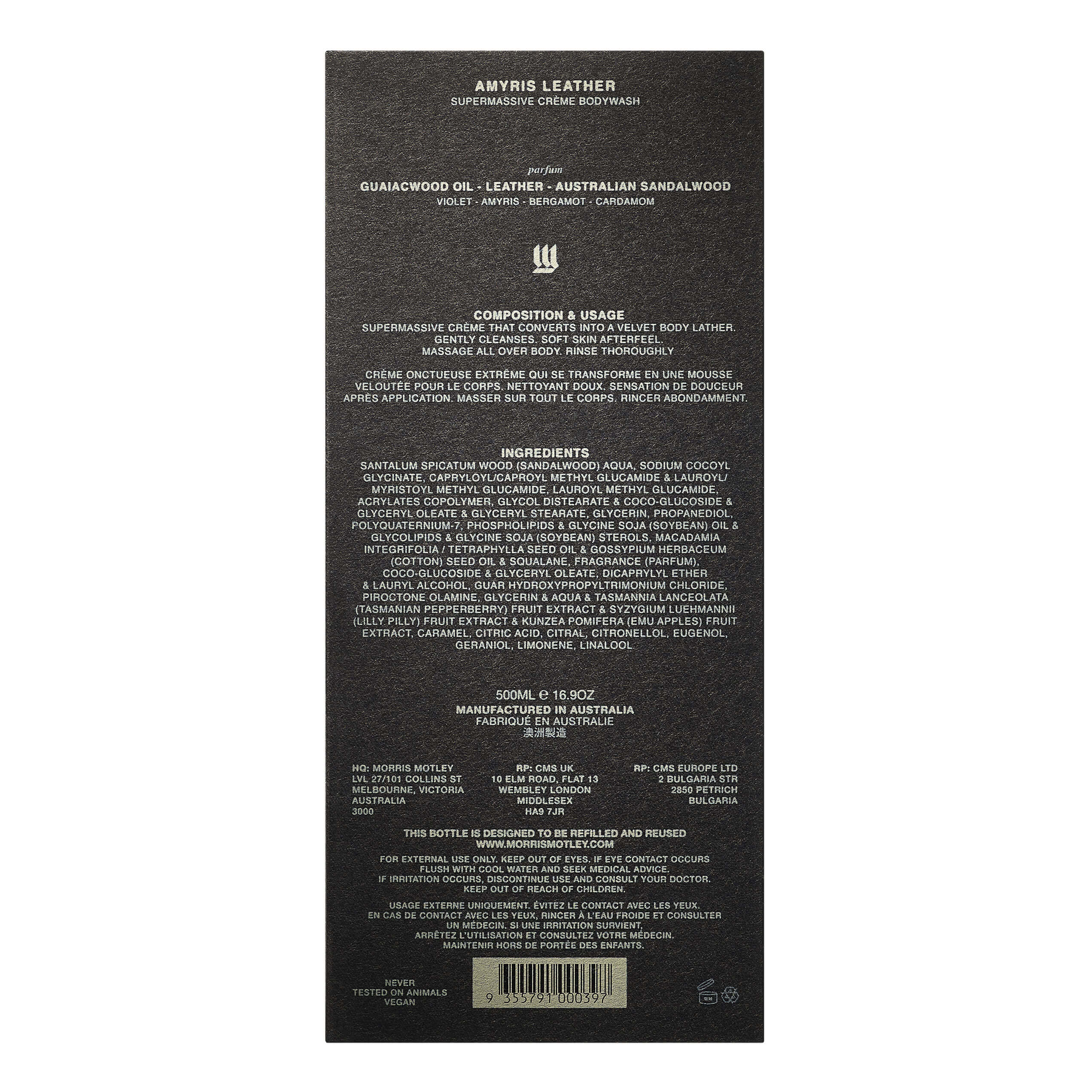 Morris Motley Supermassive Crème Body Wash