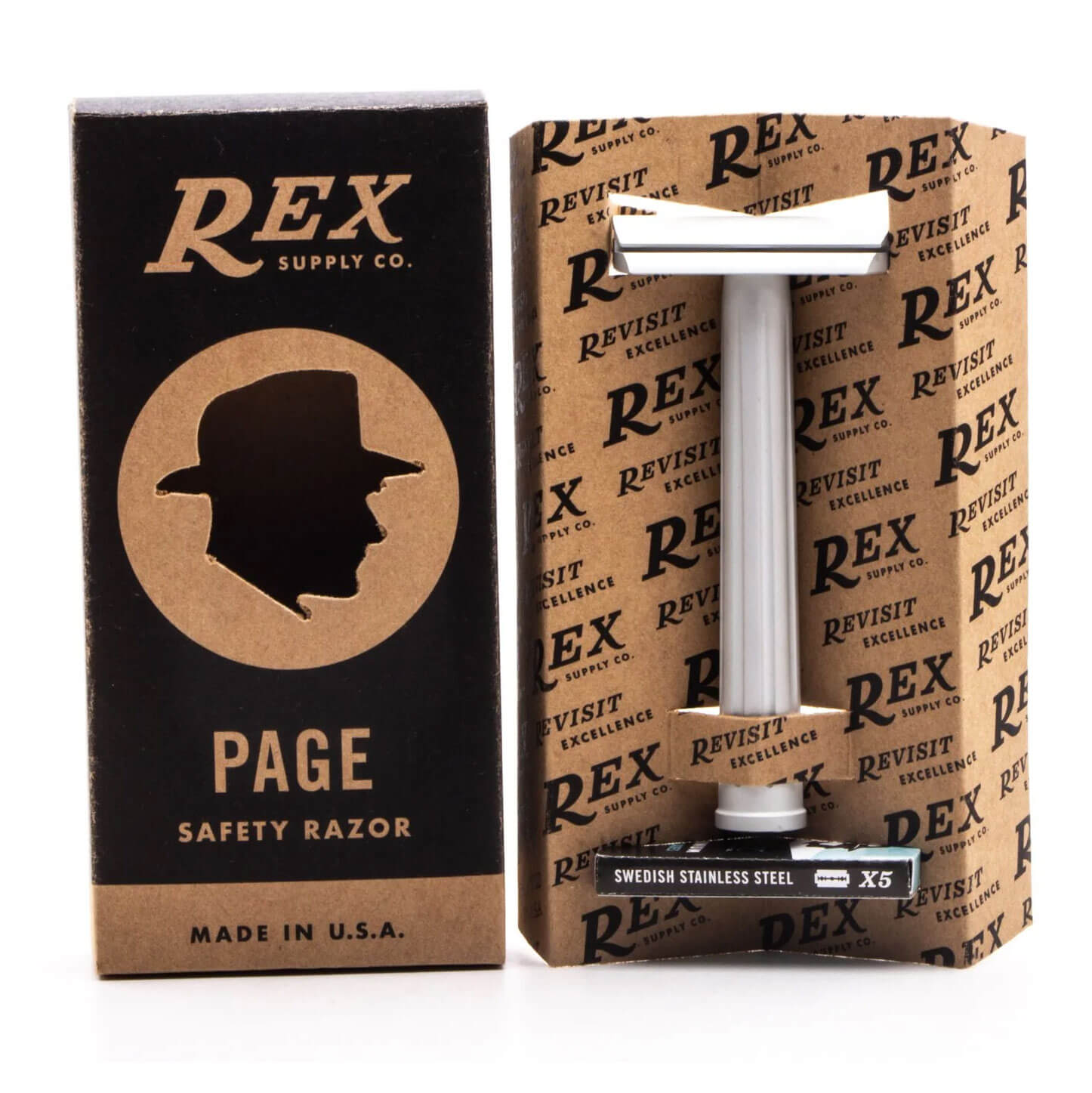 Rex Page Aluminium Safety Razor - Aircraft Aluminium