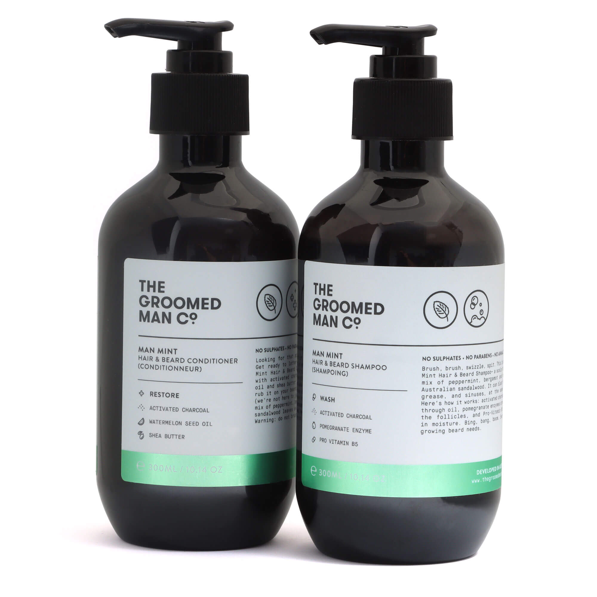 The Groomed Man Co Man Mint Shampoo & Conditioner Duo